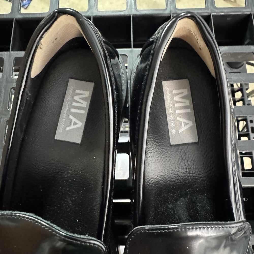 MIA Shoes Womens Size 6.5 Loafer Platform Slip On Chunky Sole Y2K Faux Leather - Picture 7 of 10